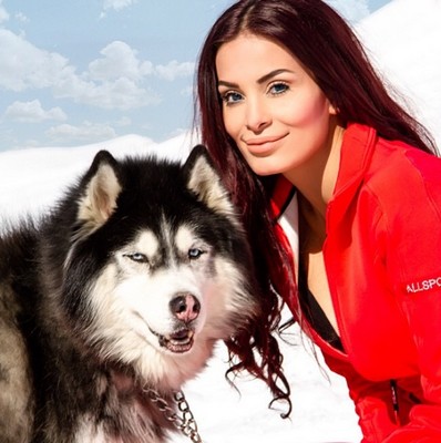 Dominique Hourani Poses on the Snow